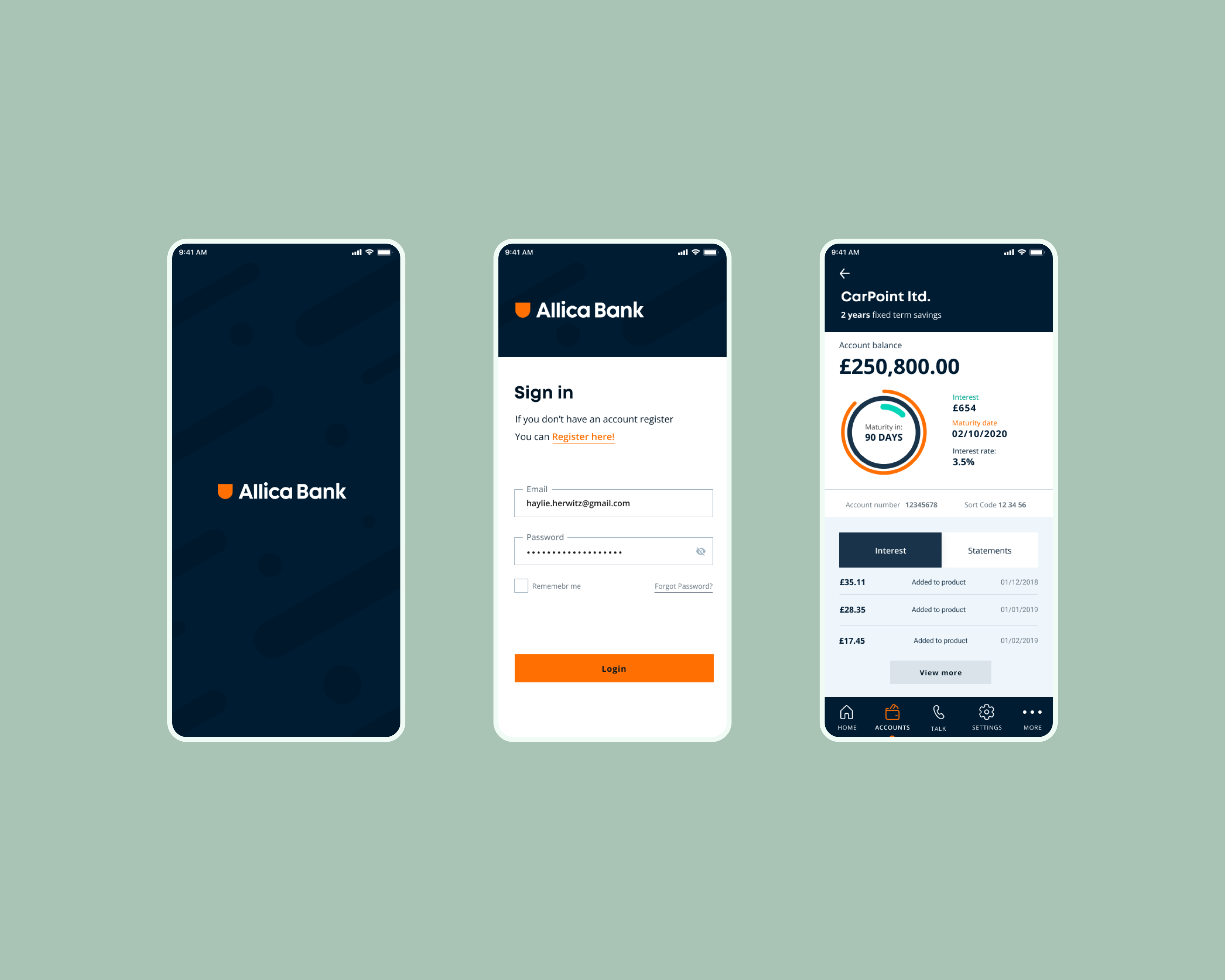 Stationery design of letterhead and business cards for the company Anders on top of a blurred photo of a house interior.